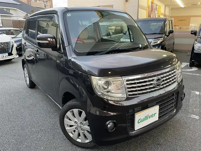 日産 モコ ドルチェX 福岡県 2014(平26)年 4万km アーバンブラウン ワンオーナー/ディスプレイオーディオ/（AM/FM/CD/USB）/アイドリングストップ/ビルドインETC/ドライブレコーダー前（SD無し）/オートライト/フォグランプ/電格ミラー/純正アルミホイール/社外フロアマット/保証書/取扱説明書/スペアキー×１/プッシュスタート