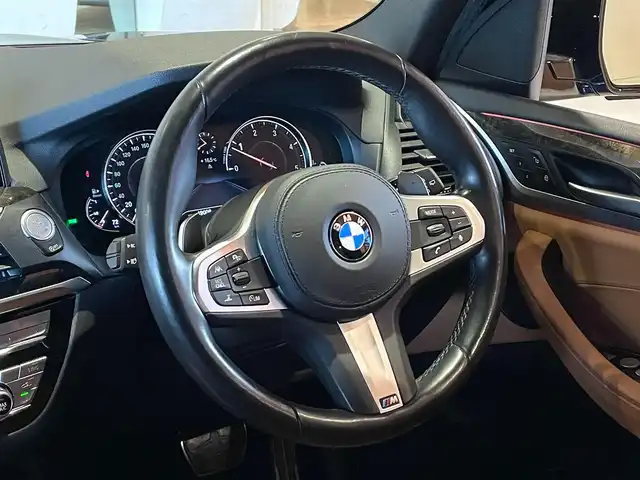 ＢＭＷ Ｘ３ xDrive20d Mスポーツ 道央・札幌 2019(令1)年 4.9万km ファイトニックブルー メタリックペイント/ハイラインパッケージ/　・ヴァーネスカレザーシート/　・ランバーサポート/　・リヤシートヒーティング/　・ポプラグレーファインウッドインテリアトリム/アンビエントライト/ヘッドアップディスプレイ/ドライビングアシストプラス/パーキングアシストプラス/純正HDDナビ/フルセグTV/USB/Bluetooth/360°カメラ/PDC/HiFiスピーカー/ワイヤレスチャージング/アダプティブLEDヘッドライト/パワーテールゲート
