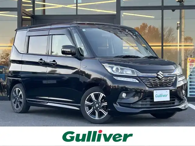 スズキ ソリオ バンディット HV SV 栃木県 2019(平31)年 6.5万km スーパーブラックパール スズキセーフティサポート/社外9インチフローティングナビ/フルセグTV/DVD/CD/Bluetooth/ETC/前席シートヒーター/片側パワースライドドア/パドルシフト/クルーズコントロール/スマートキー×2/プッシュEgスタート/ステアリングリモコン/LEDオートライト/LEDフォグランプ/純正15インチAW/横滑り防止装置/取説