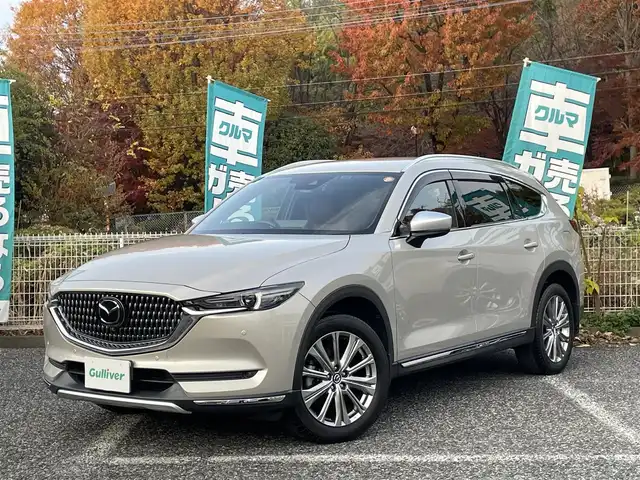 マツダ ＣＸ－８ XD エクスクルーシブモード 埼玉県 2021(令3)年 1.5万km プラチナクォーツメタリック 茶革シート/シートヒーター＆エアシート/純正ナビTV/BOSEサウンド/360度カメラ/パワーバックドア/クリアランスソナー/BSM/レーダークルーズコントロール/衝突軽減ブレーキ/純正１９インチAW/LEDヘッドライト/プッシュスタート/スマートキー/走行１５０８７キロ/保証書付整備手帳/取扱説明書