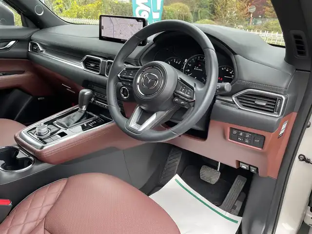 マツダ ＣＸ－８ XD エクスクルーシブモード 埼玉県 2021(令3)年 1.5万km プラチナクォーツメタリック 茶革シート/シートヒーター＆エアシート/純正ナビTV/BOSEサウンド/360度カメラ/パワーバックドア/クリアランスソナー/BSM/レーダークルーズコントロール/衝突軽減ブレーキ/純正１９インチAW/LEDヘッドライト/プッシュスタート/スマートキー/走行１５０８７キロ/保証書付整備手帳/取扱説明書