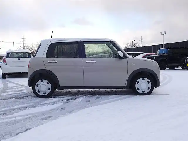 スズキ ラパン モード 山形県 2021(令3)年 2万km フォーンベージュメタリック/ホワイト2トーンルーフ デュアルセンサーブレーキサポート/HIDオートライト/シートヒーター/コーナーセンサー/アイドリングストップ/ステアリングスイッチ/電動格納ミラー/純正フロアマット/AAC/スマートキー