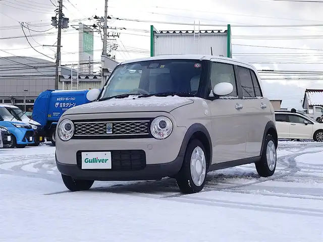 スズキ ラパン モード 山形県 2021(令3)年 2万km フォーンベージュメタリック/ホワイト2トーンルーフ デュアルセンサーブレーキサポート/HIDオートライト/シートヒーター/コーナーセンサー/アイドリングストップ/ステアリングスイッチ/電動格納ミラー/純正フロアマット/AAC/スマートキー