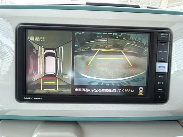 ダイハツ ムーヴ キャンバス X メイクアップ リミテッド SAⅢ 奈良県 2019(令1)年 1.7万km パールホワイトⅢ/ファインミントメタリック 2トーン 純正ナビ(フルセグ/DVD再生/Bluetooth) 衝突軽減 両側パワースライドドア 360カメラ ETC オートハイビーム アイドリングストップ スマートキー Pスタート ドラレコ 電格ミラー