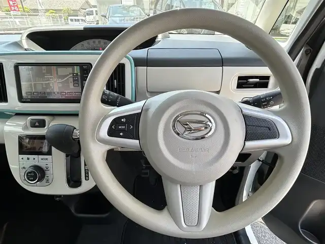 ダイハツ ムーヴ キャンバス X メイクアップ リミテッド SAⅢ 奈良県 2019(令1)年 1.7万km パールホワイトⅢ/ファインミントメタリック 2トーン 純正ナビ(フルセグ/DVD再生/Bluetooth) 衝突軽減 両側パワースライドドア 360カメラ ETC オートハイビーム アイドリングストップ スマートキー Pスタート ドラレコ 電格ミラー