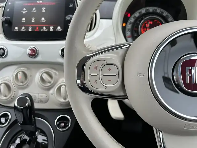 フィアット ５００ ツインエア ポップ 宮崎県 2020(令2)年 5.5万km ボサノバホワイト ルーフカーボン調ラッピング/7インチタッチパネルモニター/AppleCarPlay/Android Auto/BT/USBポート/社外14インチAW/LEDデイライト/マルチファンクションディスプレイ/ECOスイッチ/START&STOPシステム/社外360°ドラレコ/ETC/保証書/取説