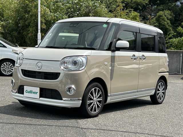 ダイハツ ムーヴ キャンバス G メイクアップ SA Ⅲ 長崎県 2017(平29)年 5.9万km パールホワイトⅢ/ナチュラルベージュマイカメタリック 2トーン 社外HDDナビ(AM/FM/BT/DVD/CDフルセグTV)/プッシュスタート/取扱説明書/ecoIDLE/スマートキー/ETC/バックカメラ/前方ドラレコ/純正フロアマット/両側パワスラ/純正14インチアルミホイール/ABS/VSC・TRC/イモビライザー機能/オートライト/純正LEDヘッドライト/SRSダブル・サイドエアバッグ/スマートアシストIII/ISOFIX