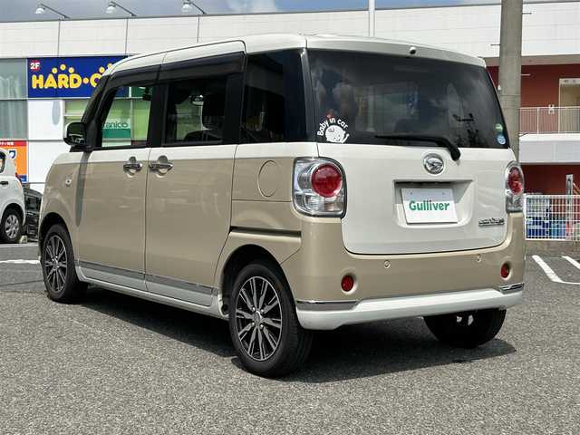 ダイハツ ムーヴ キャンバス G メイクアップ SA Ⅲ 長崎県 2017(平29)年 5.9万km パールホワイトⅢ/ナチュラルベージュマイカメタリック 2トーン 社外HDDナビ(AM/FM/BT/DVD/CDフルセグTV)/プッシュスタート/取扱説明書/ecoIDLE/スマートキー/ETC/バックカメラ/前方ドラレコ/純正フロアマット/両側パワスラ/純正14インチアルミホイール/ABS/VSC・TRC/イモビライザー機能/オートライト/純正LEDヘッドライト/SRSダブル・サイドエアバッグ/スマートアシストIII/ISOFIX