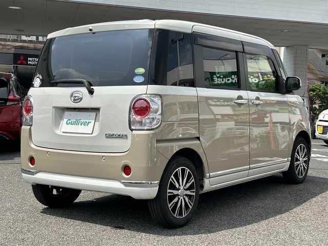 ダイハツ ムーヴ キャンバス G メイクアップ SA Ⅲ 長崎県 2017(平29)年 5.9万km パールホワイトⅢ/ナチュラルベージュマイカメタリック 2トーン 社外HDDナビ(AM/FM/BT/DVD/CDフルセグTV)/プッシュスタート/取扱説明書/ecoIDLE/スマートキー/ETC/バックカメラ/前方ドラレコ/純正フロアマット/両側パワスラ/純正14インチアルミホイール/ABS/VSC・TRC/イモビライザー機能/オートライト/純正LEDヘッドライト/SRSダブル・サイドエアバッグ/スマートアシストIII/ISOFIX