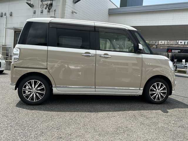 ダイハツ ムーヴ キャンバス G メイクアップ SA Ⅲ 長崎県 2017(平29)年 5.9万km パールホワイトⅢ/ナチュラルベージュマイカメタリック 2トーン 社外HDDナビ(AM/FM/BT/DVD/CDフルセグTV)/プッシュスタート/取扱説明書/ecoIDLE/スマートキー/ETC/バックカメラ/前方ドラレコ/純正フロアマット/両側パワスラ/純正14インチアルミホイール/ABS/VSC・TRC/イモビライザー機能/オートライト/純正LEDヘッドライト/SRSダブル・サイドエアバッグ/スマートアシストIII/ISOFIX