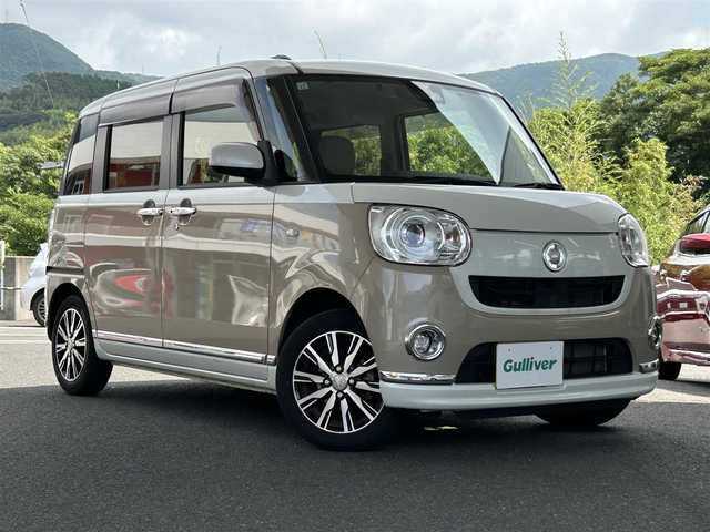 ダイハツ ムーヴ キャンバス G メイクアップ SA Ⅲ 長崎県 2017(平29)年 5.9万km パールホワイトⅢ/ナチュラルベージュマイカメタリック 2トーン 社外HDDナビ(AM/FM/BT/DVD/CDフルセグTV)/プッシュスタート/取扱説明書/ecoIDLE/スマートキー/ETC/バックカメラ/前方ドラレコ/純正フロアマット/両側パワスラ/純正14インチアルミホイール/ABS/VSC・TRC/イモビライザー機能/オートライト/純正LEDヘッドライト/SRSダブル・サイドエアバッグ/スマートアシストIII/ISOFIX
