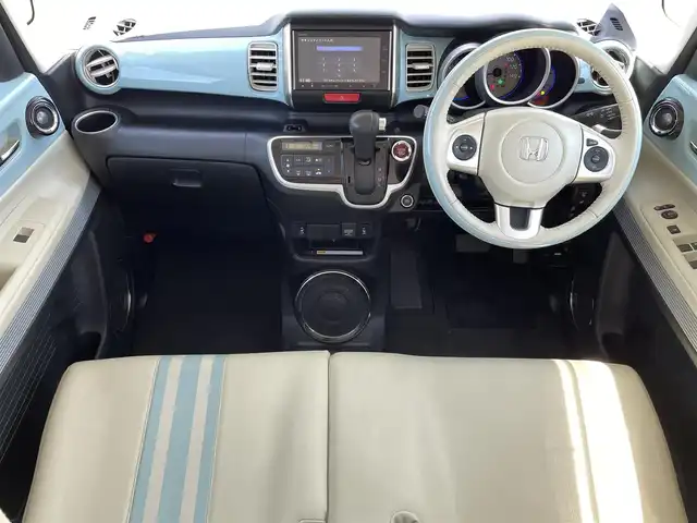 ホンダ Ｎ ＢＯＸ スラッシュ X 福島県 2015(平27)年 8.7万km サーフブルー (株)IDOMが運営する【じしゃロンいわき店】の自社ローン専用車両になります。こちらは現金またはオートローンご利用時の価格です。自社ローンご希望の方は別途その旨お申付け下さい/登録時走行距離86870km/ギャザーズ純正ナビゲーション/プッシュスタート/スマートキー/エンジンスターター/シートヒーター/ステアリングヒーター/バックカメラ/クルーズコントロール/サイドバイザー/フロアマット