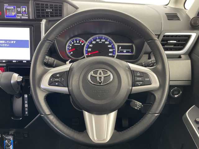 トヨタ ルーミー カスタムG－T 愛知県 2019(令1)年 3.4万km レーザーブルークリスタルシャイン 純正9型ナビ SDカードなし/全方位カメラ/両側パワースライドドア/クルーズコントロール/バックカメラ/コーナーセンサー/純正アルミホイール/LEDヘッドライト/オートマチックハイビーム/ドライブレコーダー/ETC/衝突軽減システム/フルセグ/CD DVD/Bluetooth/ステアリングスイッチ/スマートキー/プッシュスタート