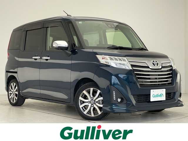 トヨタ ルーミー カスタムG－T 愛知県 2019(令1)年 3.4万km レーザーブルークリスタルシャイン 純正9型ナビ SDカードなし/全方位カメラ/両側パワースライドドア/クルーズコントロール/バックカメラ/コーナーセンサー/純正アルミホイール/LEDヘッドライト/オートマチックハイビーム/ドライブレコーダー/ETC/衝突軽減システム/フルセグ/CD DVD/Bluetooth/ステアリングスイッチ/スマートキー/プッシュスタート