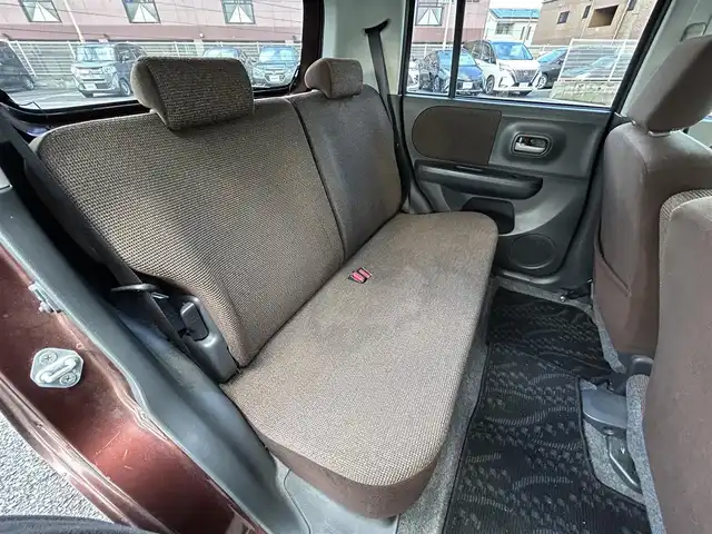 スズキ ラパン X 福岡県 2011(平23)年 9.8万km マルーンブラウンパール 純正オーディオ【CLCR10】/ (AM/FM/CD)/純正14インチAW/ETC/ベンチシート/電格ウインカーミラー/プッシュスタート/ドアバイザー/電源ソケット/社外フロアマット/スペアキー×1/保証書/取扱説明書