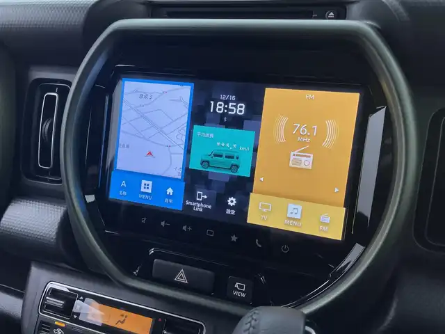 スズキ ハスラー タフワイルド・ターボ 埼玉県 2024(令6)年 0.1千km オフブルーメタリック/ブラック 2トーン 届出済未使用車　純正９インチナビ　全方位モニター　セーフティサポート　アダプティブクルーズコントロール　シートヒーター　パドルシフト　純正アルミホイール　スマートキー　オートハイビーム　ＬＥＤ　ＴＶ