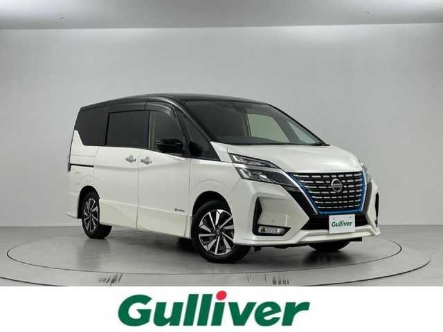 日産 セレナ e－パワー ハイウェイスター V 埼玉県 2019(令1)年 2.4万km ブリリアントホワイトパール 2トーン プロパイロット/衝突軽減ブレーキ/純正ナビ/（フルセグTV/Bluetooth/CD/DVD）/車外カメラ/（前/横/後ろ/全周囲）/両側パワースライドドア/ドライブレコーダー前/純正アルミホイール/ブラインドスポットモニター/ETC/電子パーキングブレーキ/オートパーキングホールド/ドアバイザー/ウインカーミラー/LED/フォグランプ/スマートキー