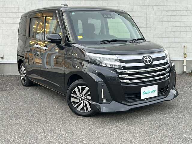 トヨタ ルーミー カスタムG 福島県 2023(令5)年 1.6万km ブラックマイカメタリック スマアシ　純正エアロ　純正ナビ　Ｂｌｕｅｔｏｏｔｈ　ＵＳＢ　フルセグ　バックＣ　ビルドインＥＴＣ　両側電動スライド　前後ドラレコ　オートＬＥＤライト　フォグ　レーダークルーズ　純正１４ＡＷ　スペアキー