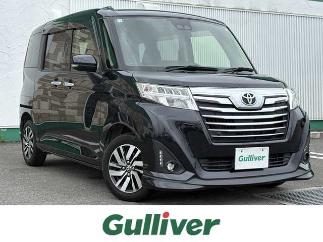 トヨタ ルーミー カスタムG 徳島県 2018(平30)年 5.5万km ブラックマイカメタリック SDナビ　NSCD-W66/　AM/FM/BT/CD/ワンセグ/SD/AUX/ビルトインETC2.0/バックカメラ/クルーズコントロール/アイドリングストップ/両側電動スライドドア/前後コーナーセンサー/スマートキー/プッシュスタート/純正フロアマット/ドアバイザー/オートライト/オートマチックハイビーム/LEDヘッドライト/フォグライト/取扱説明書/新車時保証書