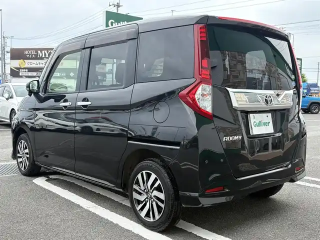 トヨタ ルーミー カスタムG 徳島県 2018(平30)年 5.5万km ブラックマイカメタリック SDナビ　NSCD-W66/　AM/FM/BT/CD/ワンセグ/SD/AUX/ビルトインETC2.0/バックカメラ/クルーズコントロール/アイドリングストップ/両側電動スライドドア/前後コーナーセンサー/スマートキー/プッシュスタート/純正フロアマット/ドアバイザー/オートライト/オートマチックハイビーム/LEDヘッドライト/フォグライト/取扱説明書/新車時保証書