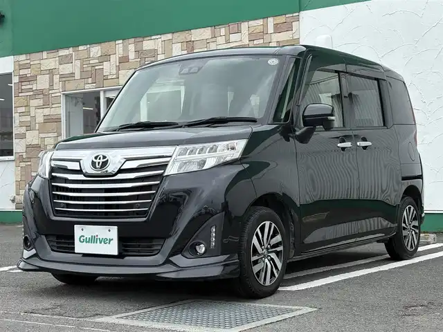 トヨタ ルーミー カスタムG 徳島県 2018(平30)年 5.5万km ブラックマイカメタリック SDナビ　NSCD-W66/　AM/FM/BT/CD/ワンセグ/SD/AUX/ビルトインETC2.0/バックカメラ/クルーズコントロール/アイドリングストップ/両側電動スライドドア/前後コーナーセンサー/スマートキー/プッシュスタート/純正フロアマット/ドアバイザー/オートライト/オートマチックハイビーム/LEDヘッドライト/フォグライト/取扱説明書/新車時保証書
