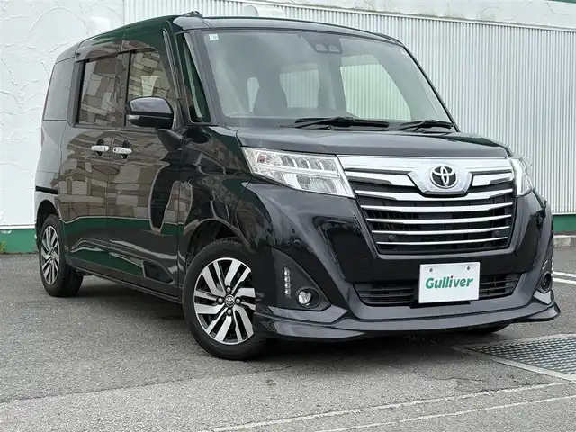 トヨタ ルーミー カスタムG 徳島県 2018(平30)年 5.5万km ブラックマイカメタリック SDナビ　NSCD-W66/　AM/FM/BT/CD/ワンセグ/SD/AUX/ビルトインETC2.0/バックカメラ/クルーズコントロール/アイドリングストップ/両側電動スライドドア/前後コーナーセンサー/スマートキー/プッシュスタート/純正フロアマット/ドアバイザー/オートライト/オートマチックハイビーム/LEDヘッドライト/フォグライト/取扱説明書/新車時保証書