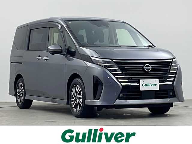 日産 セレナ e－パワー ハイウェイスター V 千葉県 2023(令5)年 1.6万km ダークメタルグレー 禁煙車/フリップダウンモニター/純正12.3インチメーカーナビ/　BT/フルセグ/HDMI/AppleCarPlay/AndroidAuto/両側パワースライドドア/アラウンドビューモニター/エマージェンシーブレーキ/コーナーセンサー/プロパイロット/インテリジェントパーキングアシスト/ブラインドスポットモニター/ETC/デジタルインナーミラー/オートホールド/電子パーキング/前席シートヒーター/セカンドシートシートヒーター