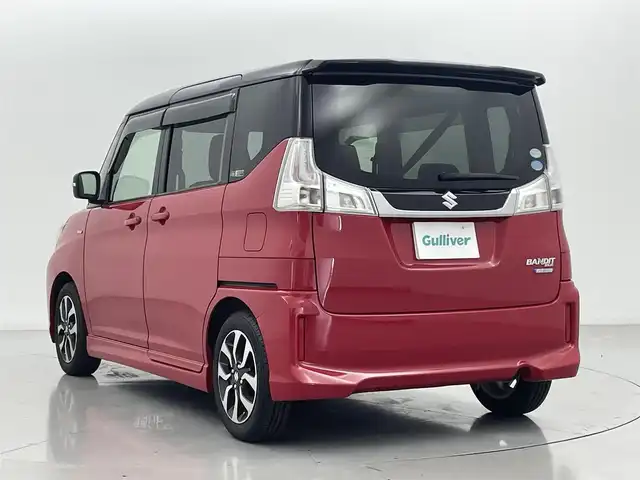 スズキ ソリオ バンディット HV MV 熊本県 2015(平27)年 7.3万km ファーベントレッド/スーパーブラックパール 社外メモリーナビ＆ワンセグＴＶ＆ＣＤ/バックカメラ/ＥＴＣ/ステアリングリモコン/アイドリングストップ/社外セキュリティ/左側パワースライドドア/純正１５inアルミホイール/オートライト/ＬＥＤライト/フォグランプ /ウィンカーミラー/電動格納ミラー/スマートキー/プッシュスタート/Ｗ＆サイドエアバッグ/横滑り防止装置/ＡＢＳ/ドアバイザー/フロアマット/新車保証書/取扱説明書/スマートスペアキー有