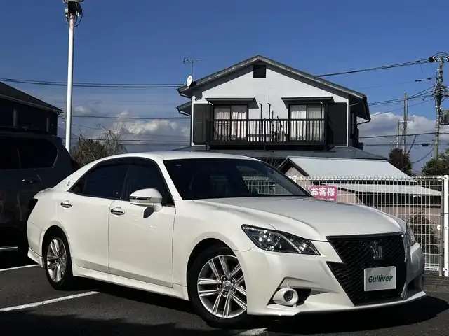 トヨタ クラウン アスリート S 静岡県 2013(平25)年 12.5万km ホワイトパールクリスタルシャイン ユーザー買取車両/純正MOPナビ/　【CD/DVD/BT/地デジフルセグTV】/純正HID/純正17インチAW/バックカメラ/クルーズコントロール/ビルトインETC/新車時保証書/取扱説明書/スペアキー×1