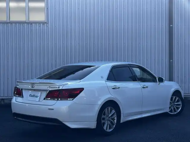 トヨタ クラウン アスリート S 静岡県 2013(平25)年 12.5万km ホワイトパールクリスタルシャイン ユーザー買取車両/純正MOPナビ/　【CD/DVD/BT/地デジフルセグTV】/純正HID/純正17インチAW/バックカメラ/クルーズコントロール/ビルトインETC/新車時保証書/取扱説明書/スペアキー×1