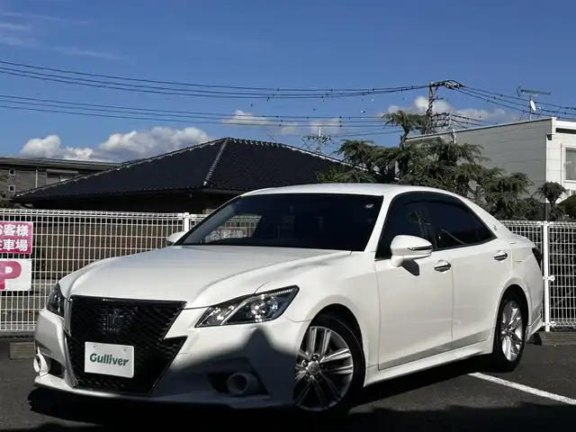 トヨタ クラウン アスリート S 静岡県 2013(平25)年 12.5万km ホワイトパールクリスタルシャイン ユーザー買取車両/純正MOPナビ/　【CD/DVD/BT/地デジフルセグTV】/純正HID/純正17インチAW/バックカメラ/クルーズコントロール/ビルトインETC/新車時保証書/取扱説明書/スペアキー×1