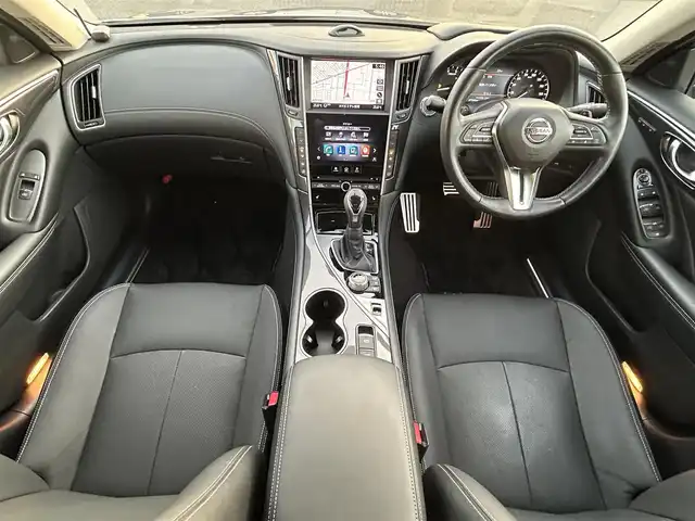 日産 スカイライン ハイブリッド GT タイプSP 新潟県 2020(令2)年 4.8万km ダークメタルグレー 衝突軽減/プロパイロット2.0/全方位カメラ/純正ナビ/(AM/FM/CD/DVD/BT/フルセグ)/ETC2.0/アンビエントLEDライトシステム/追従クルーズコントロール/アイドリングストップ/コーナーセンサー/BSM/本革シート/シートヒーター/パドルシフト/革巻きステアリング/ステアリングスイッチ/AUTOライト/LEDヘッドライト/横滑り防止/プッシュスタート/スマートキー