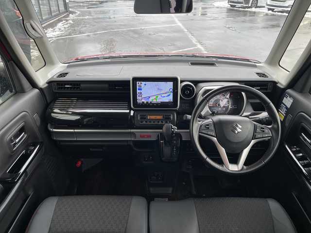 スズキ スペーシア カスタム HYBRID XS 青森県 2021(令3)年 2.1万km フェニックスレッドパール/ブルーイッシュブラックパール ・4WD/・純正ナビ/・Bluetooth/フルセグ/・全方位カメラ/・衝突軽減ブレーキ/・レーンキープアシスト/・レーダークルーズコントロール/・両側パワースライドドア/・ドライブレコーダー/・プッシュスタート/・スマートキー/・シートヒーター/・LEDヘッドライト/・LEDフォグ/・純正15AW/・オートマチックハイビーム