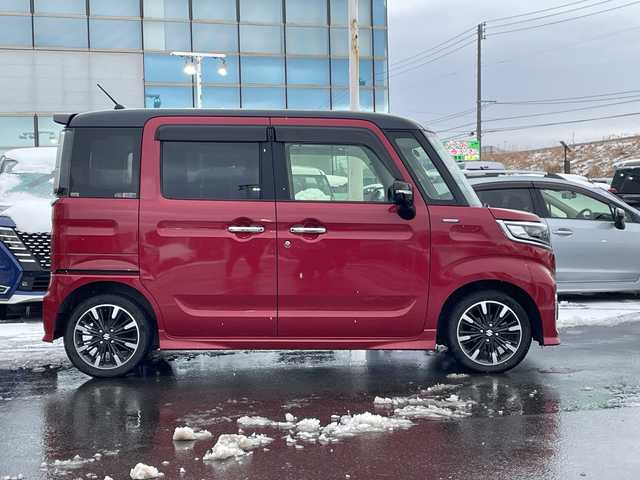 スズキ スペーシア カスタム HYBRID XS 青森県 2021(令3)年 2.1万km フェニックスレッドパール/ブルーイッシュブラックパール ・4WD/・純正ナビ/・Bluetooth/フルセグ/・全方位カメラ/・衝突軽減ブレーキ/・レーンキープアシスト/・レーダークルーズコントロール/・両側パワースライドドア/・ドライブレコーダー/・プッシュスタート/・スマートキー/・シートヒーター/・LEDヘッドライト/・LEDフォグ/・純正15AW/・オートマチックハイビーム