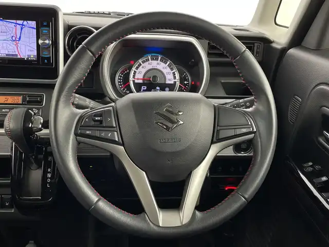 スズキ スペーシア カスタム HYBRID XS 新潟県 2018(平30)年 3.8万km ピュアホワイトP スズキセーフティサポート	/禁煙車/ワンオーナー/社外メモナビ　/　　CD/DVD/AM/FM/フルセグ/BT/バックモニター/両側パワースライドドア/LEDオートライト/フォグランプ/ハーフレザーシート/運転席シートヒーター/純正15インチ純正アルミホイール付/アイドリングストップ/ステアリングスイッチ/サーキュレーター/リアサンシェード/パーソナルデーブル/ドライブレコーダー/スペアキー/スマートキー/ETC