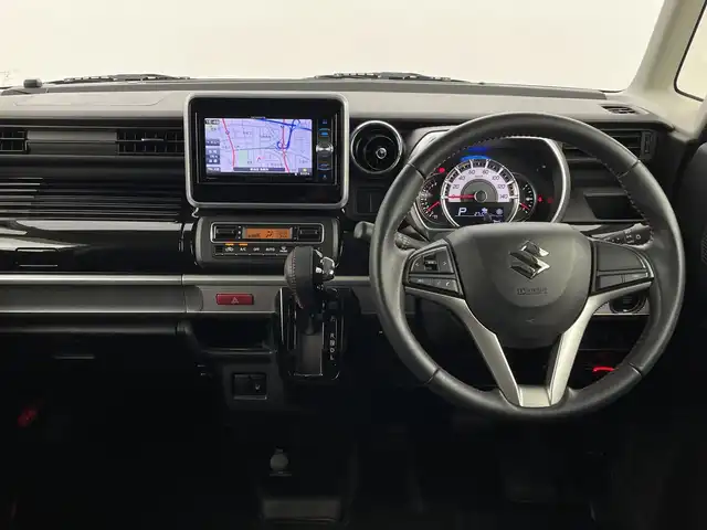 スズキ スペーシア カスタム HYBRID XS 新潟県 2018(平30)年 3.8万km ピュアホワイトP スズキセーフティサポート	/禁煙車/ワンオーナー/社外メモナビ　/　　CD/DVD/AM/FM/フルセグ/BT/バックモニター/両側パワースライドドア/LEDオートライト/フォグランプ/ハーフレザーシート/運転席シートヒーター/純正15インチ純正アルミホイール付/アイドリングストップ/ステアリングスイッチ/サーキュレーター/リアサンシェード/パーソナルデーブル/ドライブレコーダー/スペアキー/スマートキー/ETC