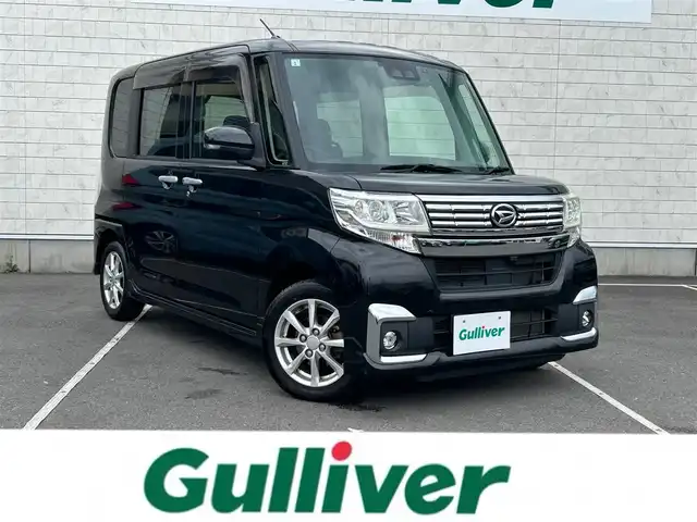 ダイハツ タント カスタム X SA Ⅲ 静岡県 2019(平31)年 3.5万km ブラックマイカメタリック 社外メモリナビ/（AM/FM/CD/DVD/BT)/片側パワースライドドア /ETC/スマートキー/プッシュスタート/スマートアシスト３/・衝突被害軽減ブレーキ/・横滑り防止装置/オートライト/オートマチックハイビーム/スペアキー/純正フロアマット/ドアバイザー/純正１４インチアルミホイール/保証書/取り扱い説明書