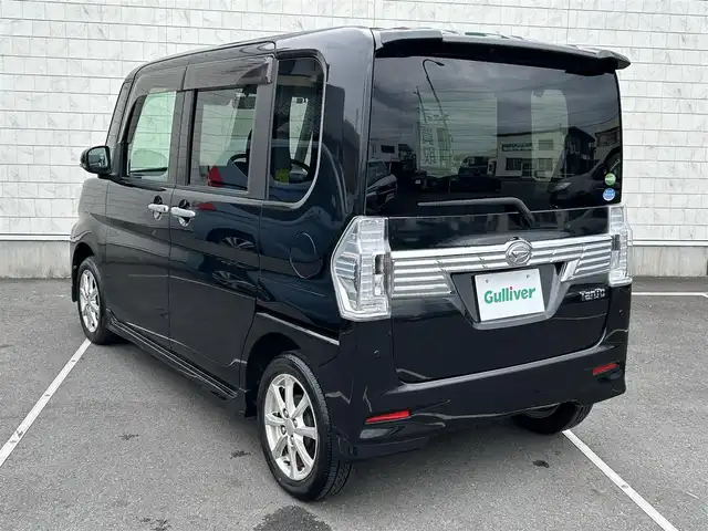 ダイハツ タント カスタム X SA Ⅲ 静岡県 2019(平31)年 3.5万km ブラックマイカメタリック 社外メモリナビ/（AM/FM/CD/DVD/BT)/片側パワースライドドア /ETC/スマートキー/プッシュスタート/スマートアシスト３/・衝突被害軽減ブレーキ/・横滑り防止装置/オートライト/オートマチックハイビーム/スペアキー/純正フロアマット/ドアバイザー/純正１４インチアルミホイール/保証書/取り扱い説明書