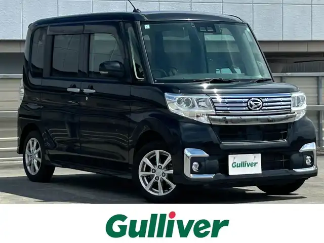 ダイハツ タント カスタム X SA Ⅲ 静岡県 2019(平31)年 3.5万km ブラックマイカメタリック 社外メモリナビ/（AM/FM/CD/BT)/ドラレコ/片側パワースライドドア /ETC/スマートキー2本/プッシュスタート/スマートアシスト３/・衝突被害軽減ブレーキ/・横滑り防止装置/オートライト/オートマチックハイビーム/純正フロアマット/ドアバイザー/純正１４インチアルミホイール/保証書/取扱説明書