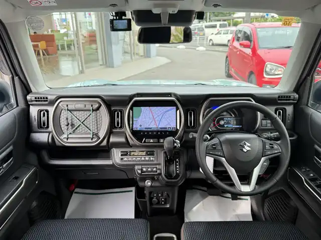 スズキ ハスラー Jスタイル Ⅱ ターボ 香川県 2022(令4)年 0.7万km オフブルーメタリック/ガンメタリック2トーンルーフ 純正メモリナビ/【フルセグ/CD/DVD/BT】/全方位カメラ/レーダークルーズコントロール/前席シートヒーター/2インチリフトアップ(KYB)/ルーフレール/スズキセーフティサポート/レーンキープアシスト/前後コーナーセンサー/社外前後ドライブレコーダー/ETC/USB接続/LEDヘッドライト/社外15インチアルミ