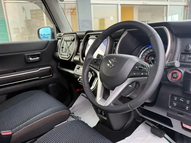 スズキ ハスラー Jスタイル Ⅱ ターボ 香川県 2022(令4)年 0.7万km オフブルーメタリック/ガンメタリック2トーンルーフ 純正メモリナビ/【フルセグ/CD/DVD/BT】/全方位カメラ/レーダークルーズコントロール/前席シートヒーター/2インチリフトアップ(KYB)/ルーフレール/スズキセーフティサポート/レーンキープアシスト/前後コーナーセンサー/社外前後ドライブレコーダー/ETC/USB接続/LEDヘッドライト/社外15インチアルミ