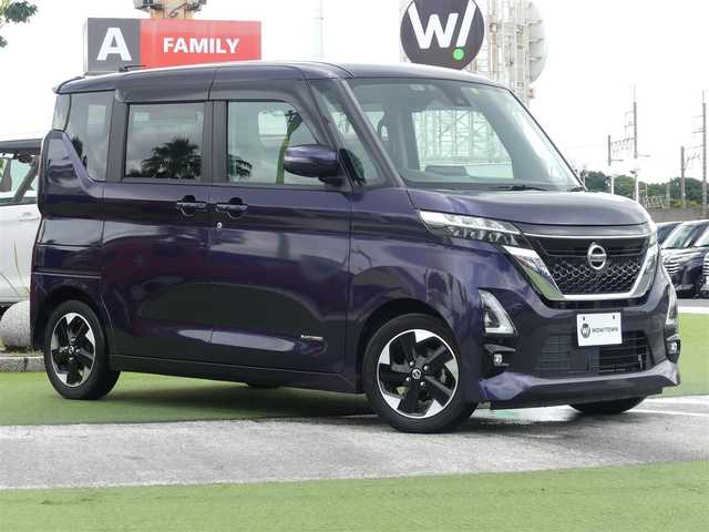 日産 ルークス ハイウェイスター X 千葉県 2020(令2)年 5.5万km アメジストパープル エマージェンシーブレーキ/両側パワースライドドア/9インチ純正SDナビ/地デジTV/【DVD/CD再生機能】/アラウンドビューモニター/ETC/LEDヘッドライト/フォグランプ/ウインカーミラー/コーナーセンサー/純正14インチアルミホイル/サイド/カーテンエアバッグ/インテリジェントキー