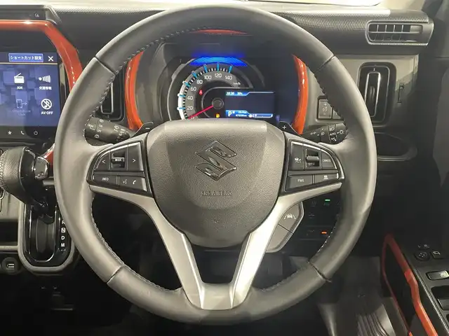 スズキ ハスラー HYBRID X ターボ 愛知県 2020(令2)年 4.8万km バーミリオンオレンジ/ガンメタリック2トーン 純正９インチナビ/全方位モニター/衝突軽減ブレーキ/レーダークルーズコントロール/クリアランスソナー/車線逸脱警報/シートヒーター/パドルシフト/ビルトインＥＴＣ/アクセサリーソケット/オートライトフォグランプ/ＬＥＤヘッドライト/アイドリングストップ/ISOFIX/純正１５インチアルミホイール