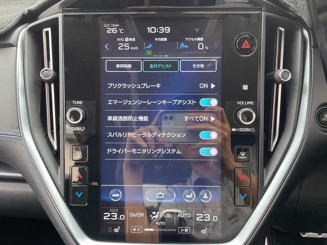スバル レヴォーグ 1．8GT－H EX 三重県 2022(令4)年 1.3万km クリスタルホワイトP 登録時12294km/禁煙車/メーカーオプションナビ/・フルセグ・Bluetooth・Applecarplay・AndoroidAuto/・USB・AUX・AM/FM/アイサイト/・プリクラッシュブレーキ・レーダークルーズコントロール/・エマージェンシーレーンキープアシスト/・車線逸脱防止機能・先行車発進お知らせ機能/・スバルリヤビークルディテクション/・ステアリング連動ヘッドランプ/・後退時ブレーキアシスト/前方ドラレコ/バックカメラ/サイドカメラ/パドルシフト/簡易MTモード付ATシフト/アイドリングストップ/電動パーキングブレーキ/オートビークルホールド/ビルドインETC/スマートキー/プッシュスタート/スペアキー