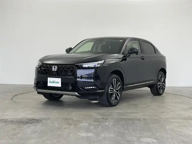 ホンダ ヴェゼル ハイブリッド e:HEV Z 群馬県 2025(令7)年 0.1千km クリスタルブラックパール 登録済未使用車　ホンダコネクトディスプレイオーディオ　追従クルーズコントロール　ETC　バックカメラ　フルセグ　Bluetooth　置くだけ充電　オートマチックハイビーム　オートライト　シートヒーター　パドルシフト　パワーバックドア