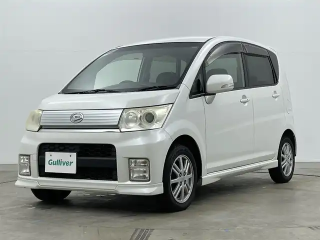 ダイハツ ムーヴ カスタム X 岡山県 2010(平22)年 16万km パールホワイトⅢ 社外オーディオ/型番:DEH-P650/HIDヘッドライト/フォグライト/純正フロアマット/純正ドアバイザー/純正14インチアルミホイール/電動格納ミラー/シートリフター/ウインカーミラー/スマートキー×1