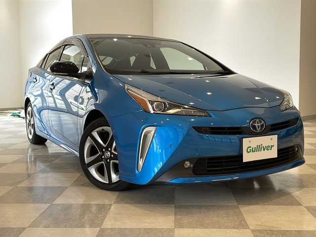 トヨタ プリウス A ツーリングセレクション 福井県 2019(令1)年 5.2万km ブルーM 純正9インチナビ/フルセグTV/バックモニター/トヨタセーフティセンス/ブラインドスポットモニター（BSM）/ヘッドアップディスプレイ（HUD）/パワーシート/シートヒーター/純正AW/LEDヘッドライト/LEDフォグ/プッシュスタート/スマートキー