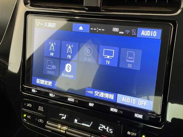 トヨタ プリウス A ツーリングセレクション 福井県 2019(令1)年 5.2万km ブルーM 純正9インチナビ/フルセグTV/バックモニター/トヨタセーフティセンス/ブラインドスポットモニター（BSM）/ヘッドアップディスプレイ（HUD）/パワーシート/シートヒーター/純正AW/LEDヘッドライト/LEDフォグ/プッシュスタート/スマートキー