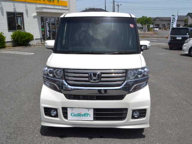 ホンダ Ｎ ＢＯＸ カスタム G SSパッケージ 宮城県 2014(平26)年 4.6万km プレミアムホワイトパール /純正8インチプレミアムインターナビ/バックカメラ/フルセグテレビ/ETC/両側パワースライドドア/革調シートカバー/前席シートヒーター/アイドリングストップ/キセノンライト/スマーキー/