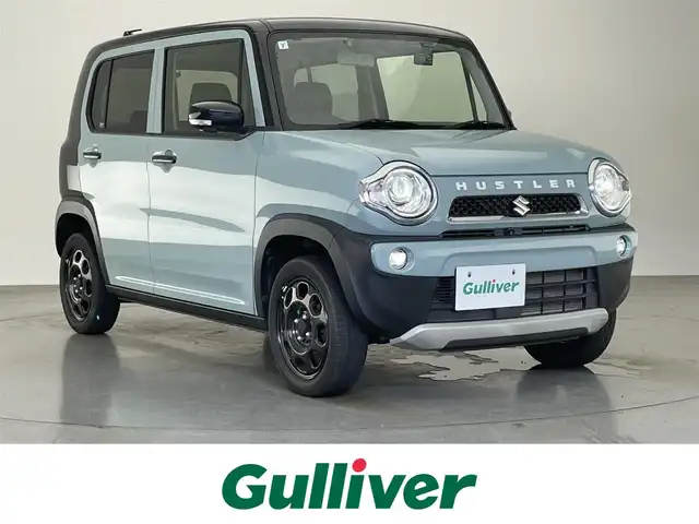 スズキ ハスラー タフワイルド 愛知県 2019(令1)年 3.2万km オフブルーメタリック/ブラック 2トーン パナソニック製純正ナビ/・CD/DVD/・FM/AM/・Bluetooth/・フルセグTV/・SD/・USB/主要装備/・全方位カメラ/・ハーフレザーシート/・運転席＋助手席シートヒーター/・ＨＩＤヘッドライト/・レーンキープアシスト/・デュアルカメラブレーキサポート/・ＥＴＣ/・プッシュスタート/・前後ドライブレコーダー/・アイドリングストップ/・横滑り防止装置/・フォグランプ